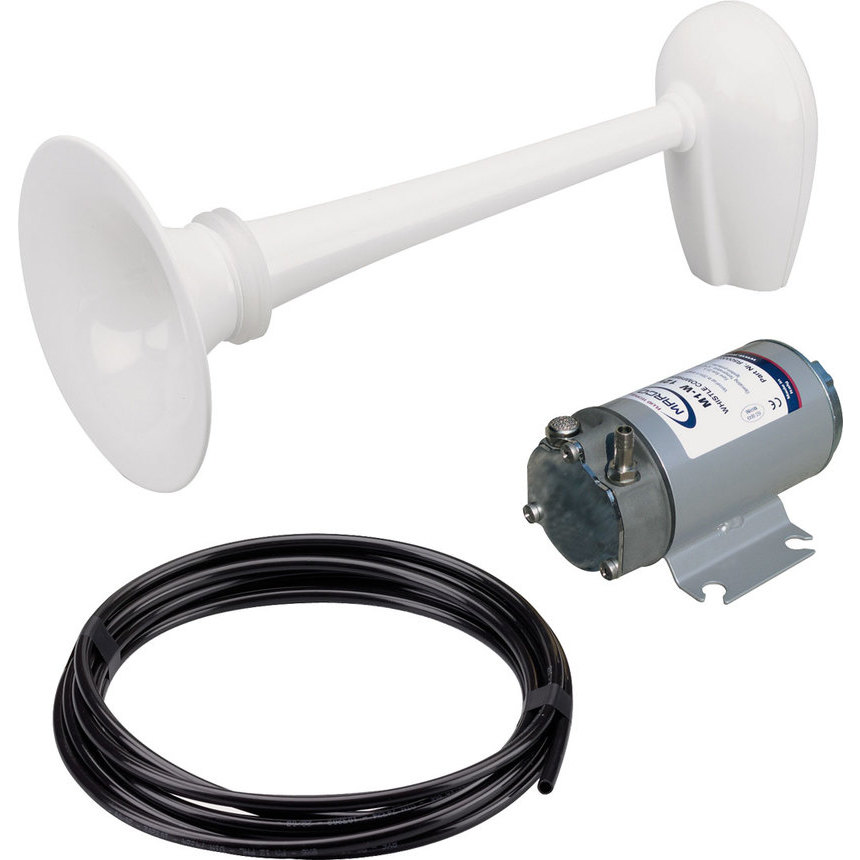 PW2-BB avertisseur blanc 12/20 m, ø200 mm avec compresseur