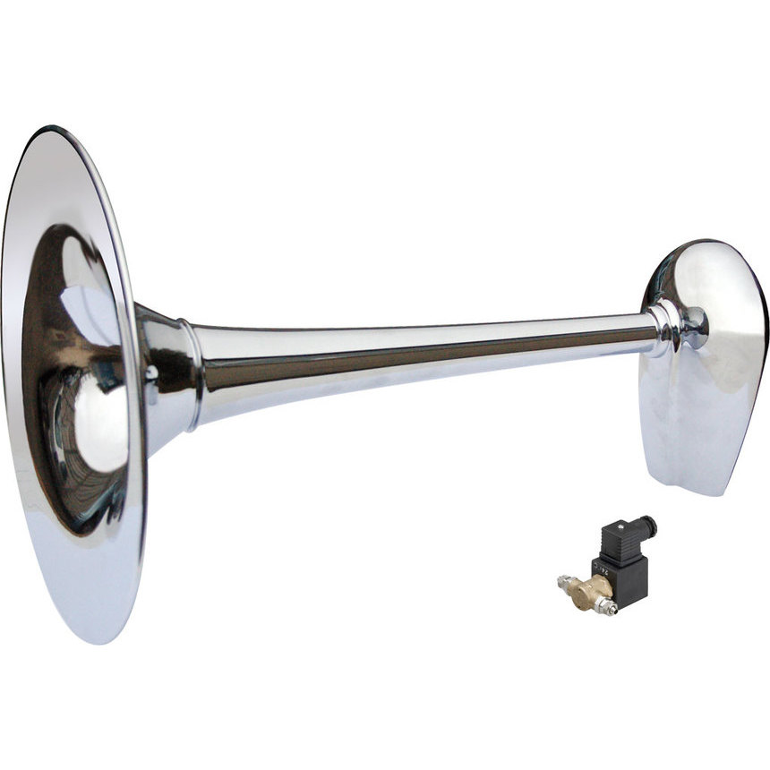 PW3-BC chromed whistle 20/75 m, ø300 mm + electric valve