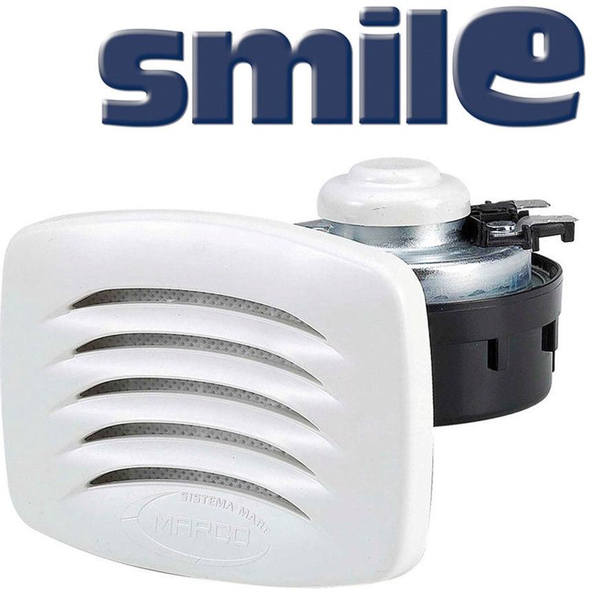 SMILE Built-in horn with white grill, blister