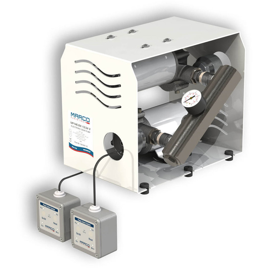 UP14/E-DX electronic dual pump system + PCS 92 l/min
