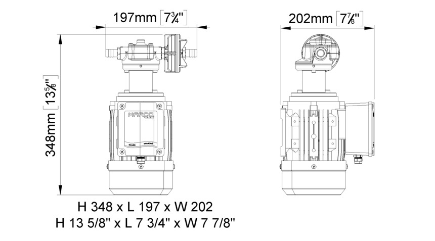 UP6/AC gear pump PEEK 110V-60Hz 230V-50Hz | MARCO SPA