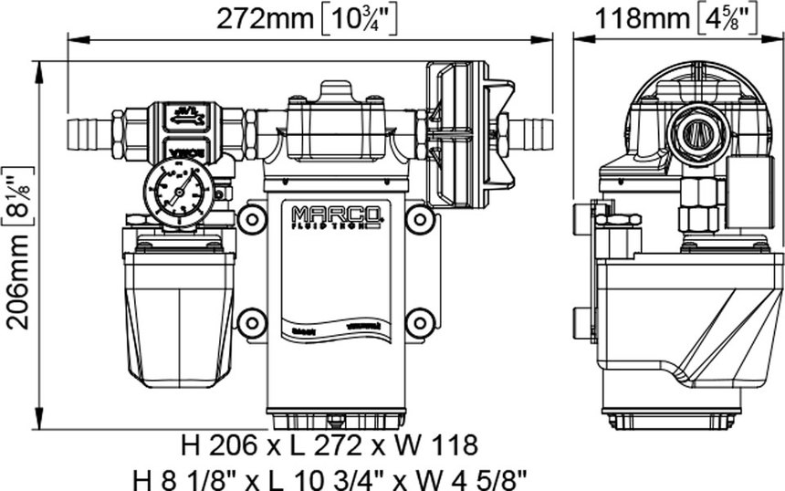 UP6/A water pressure system 26 l/min 12V 24V