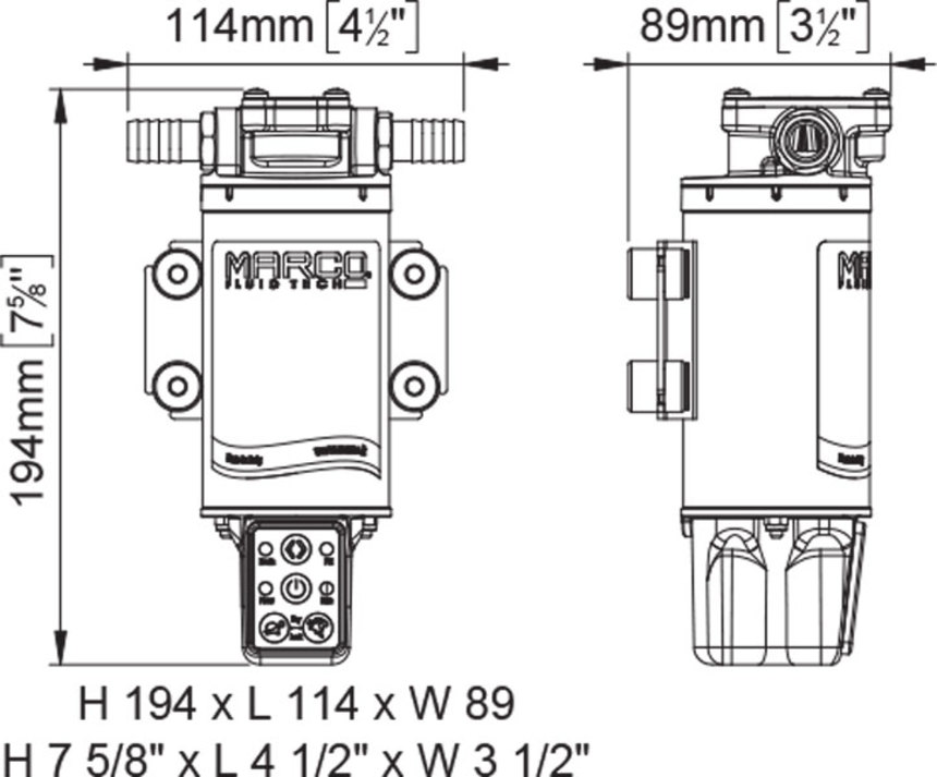 Pompe à huile à débit variable 12-24V - UP8-RE