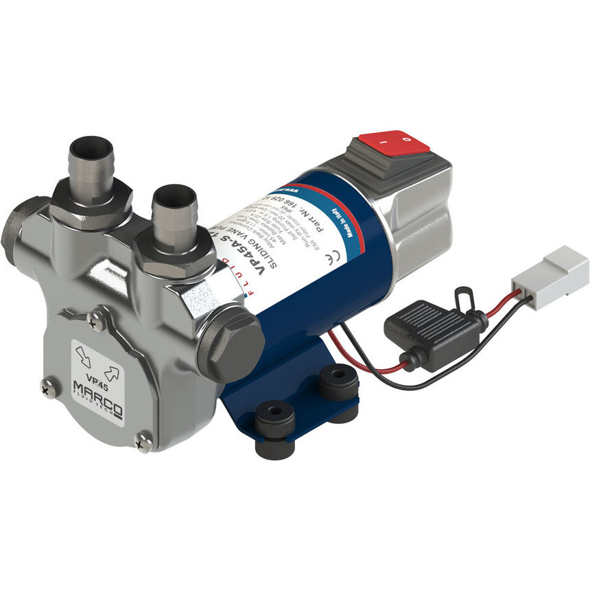 VP45A-S vane pump with on/off switch 45 l/min, brass fittings