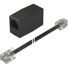 RJ11 Black cable with coupler for SCS / PCS