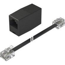 RJ11 Cabo preto com acoplador para SCS / PCS