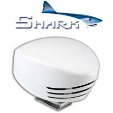 SHARK Single horn, white plastic, blister