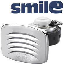 SMILE avertisseur à encastrer avec grille chromée, blister