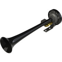 TP1/B Single horn black painted metal + electric valve